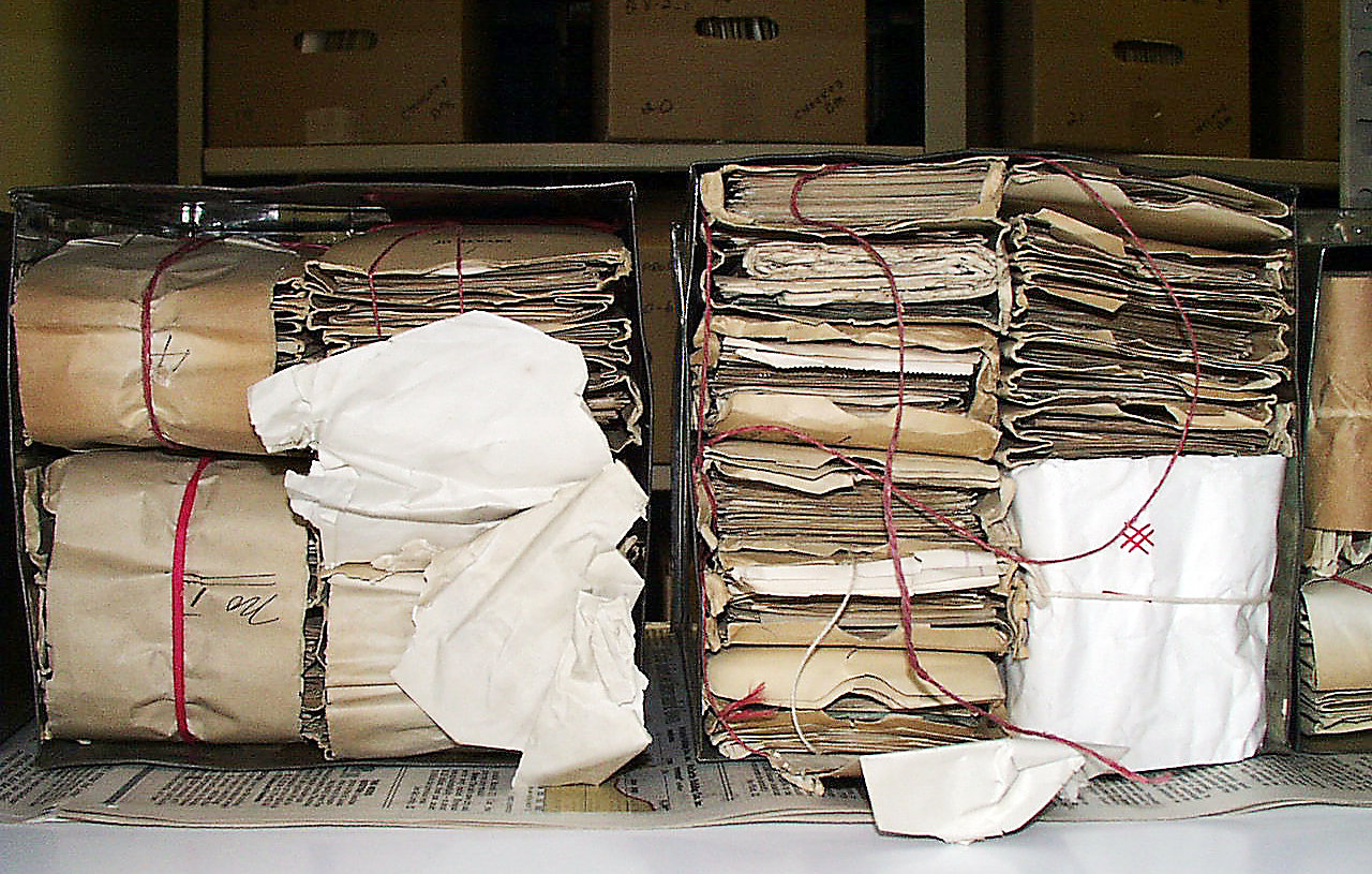 BUNDLES of documents and records were awaiting copying.